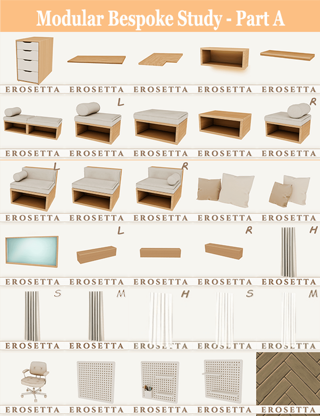 Галерея мода Модульная мебель для офиса Bespoke Study #1